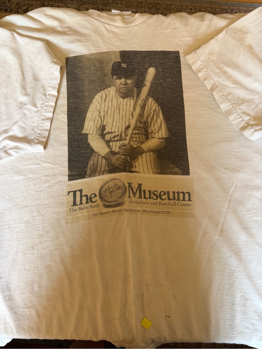 Babe Ruth Museum Graphic Tee in Cream